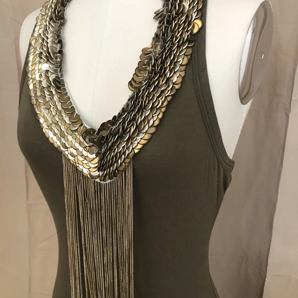 Haute Hippie Shell Tied Womens Maxi Dress - Picture 2 of 4